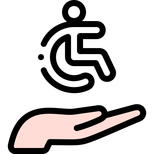 車椅子 Detailed Rounded Lineal color icon
