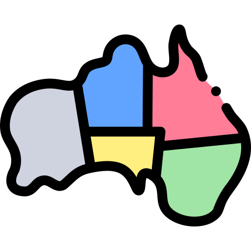 Australia Detailed Rounded Lineal color icon