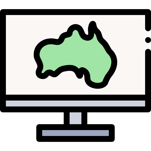 호주 Detailed Rounded Lineal color icon