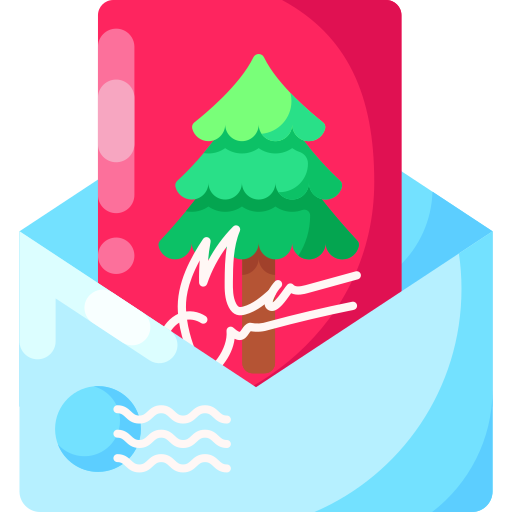 Christmas card Special Shine Flat icon
