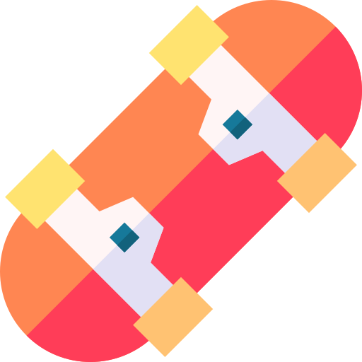Skateboard Basic Straight Flat icon
