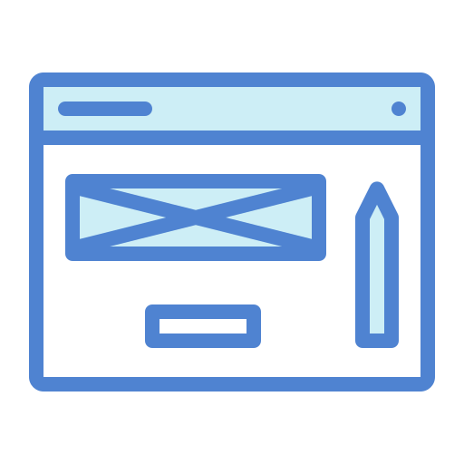 웹 디자인 Generic Blue icon