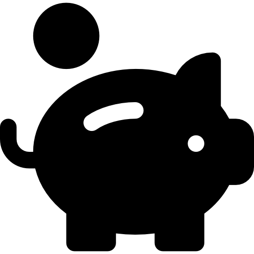 ahorros Basic Rounded Filled icono