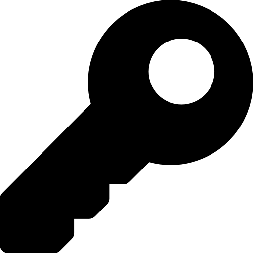 klucz do drzwi Basic Rounded Filled ikona