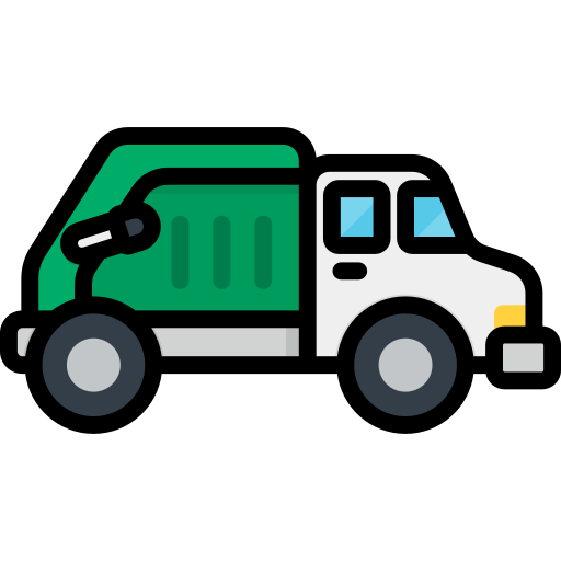 camión de basura Special Lineal color icono