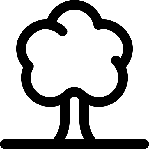 Árboles Basic Rounded Lineal icono