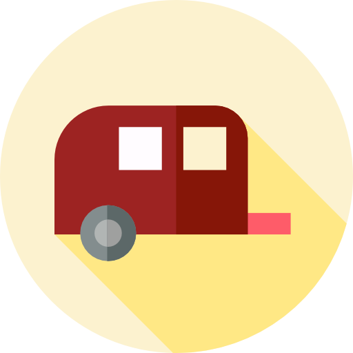 Caravan Flat Circular Flat icon