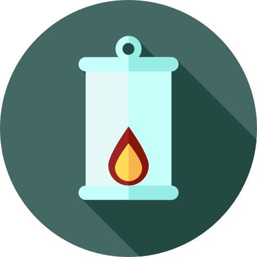 Fire lamp Flat Circular Flat icon
