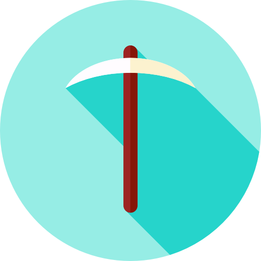 Pickaxe Flat Circular Flat icon