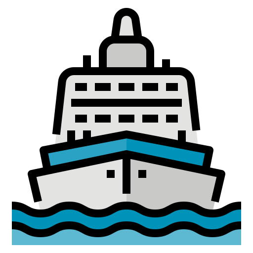 statek wycieczkowy Nhor Phai Lineal Color ikona