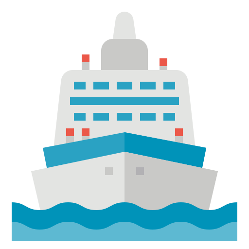 Cruise ship Nhor Phai Flat icon