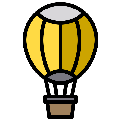 balon na gorące powietrze xnimrodx Lineal Color ikona