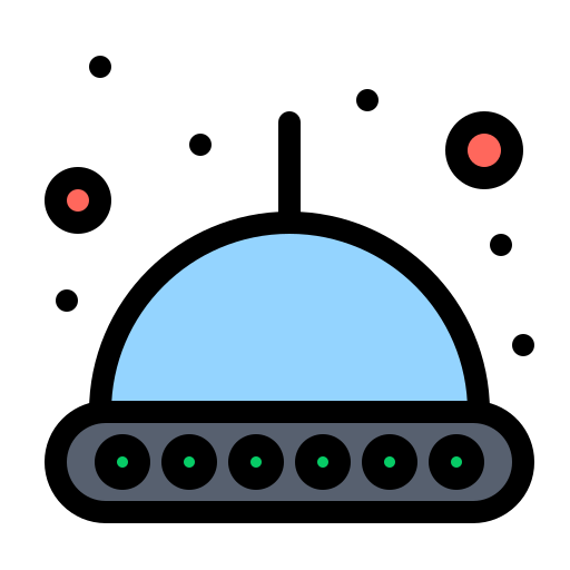 ufo Flatart Icons Lineal Color icon