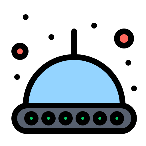 Ufo Flatart Icons Lineal Color icon