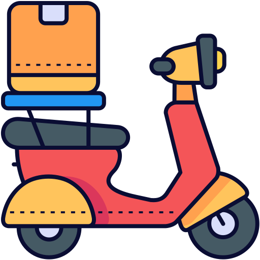 Delivery bike Generic Outline Color icon