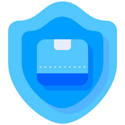 Delivery insurance Generic Blue icon