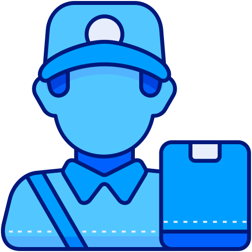 Delivery courier Generic Blue icon