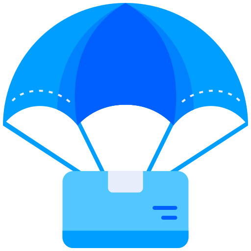 parachute Generic Blue icoon