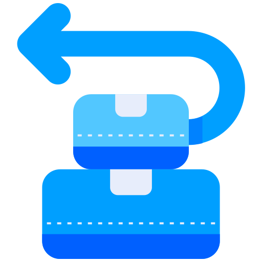 caja de devolución Generic Blue icono