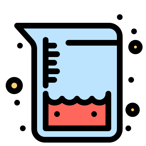 Flasks Flatart Icons Lineal Color icon