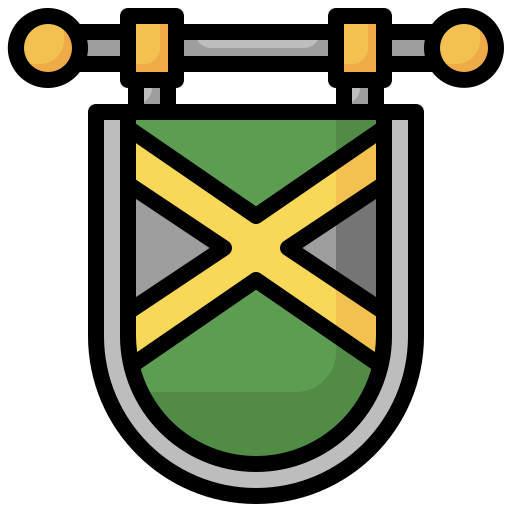 jamajka Surang Lineal Color ikona