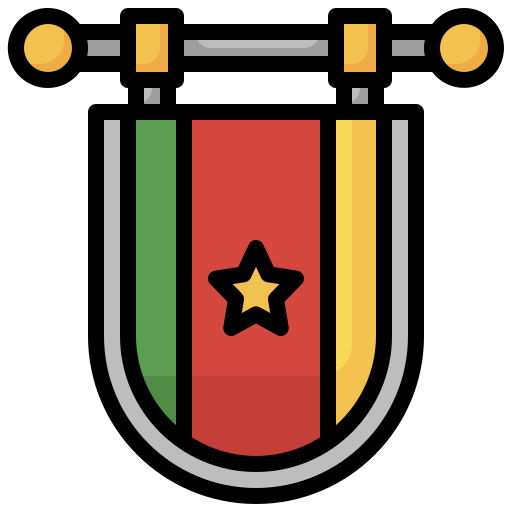 Cameroon Surang Lineal Color icon