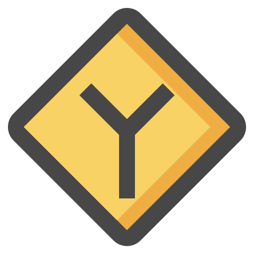 Y intersection Surang Flat icon