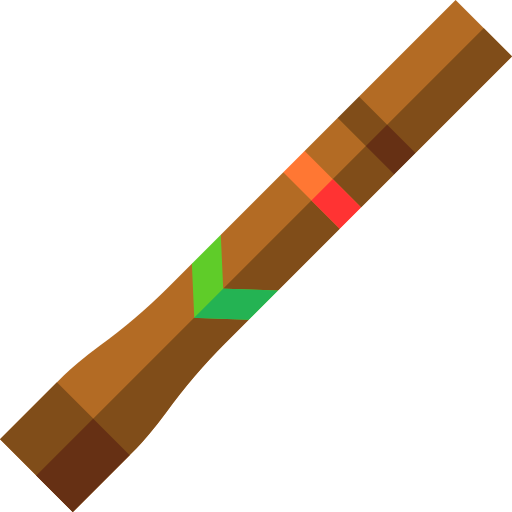 didgeridoo Basic Straight Flat icoon