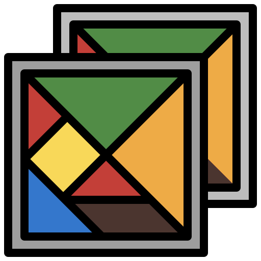 tangram Surang Lineal Color ikona