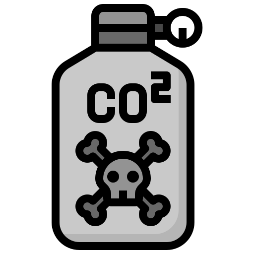 Carbon dioxide Surang Lineal Color icon