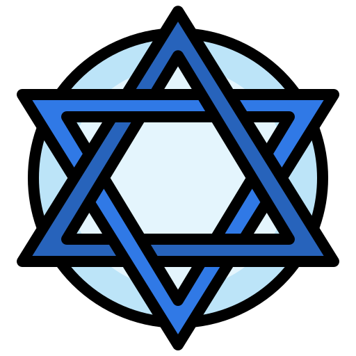 Star of david Surang Lineal Color icon