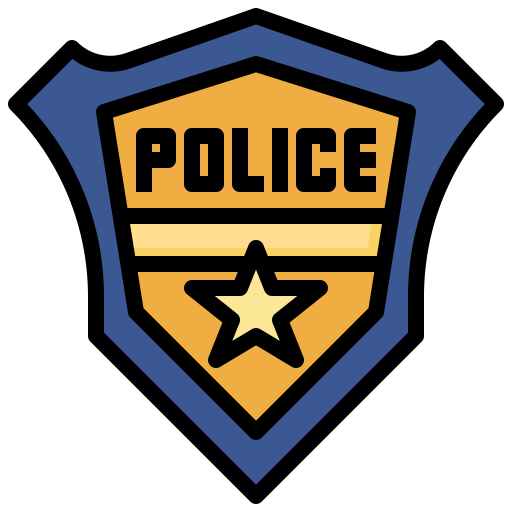distintivo della polizia Surang Lineal Color icona