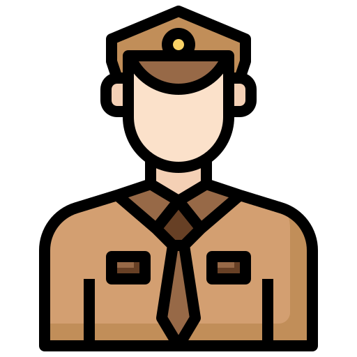 警察 Surang Lineal Color icon