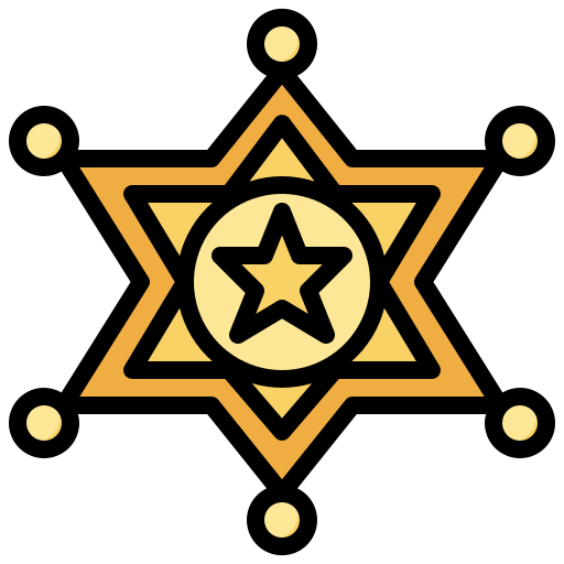 distintivo dello sceriffo Surang Lineal Color icona