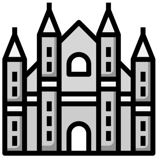 katedra w mediolanie Surang Lineal Color ikona