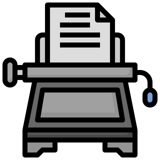 máquina de escribir Surang Lineal Color icono
