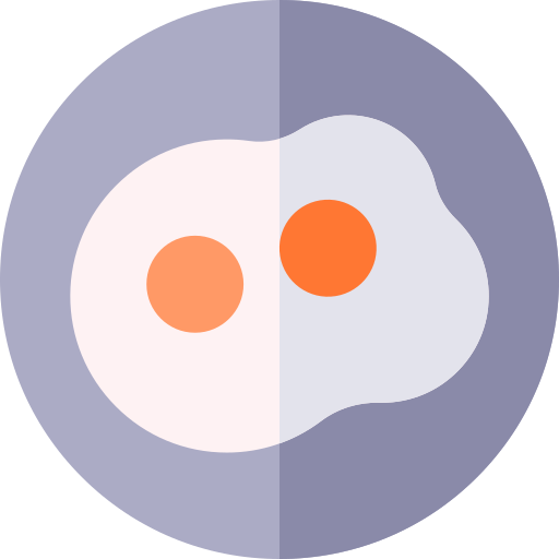 huevos fritos Basic Straight Flat icono