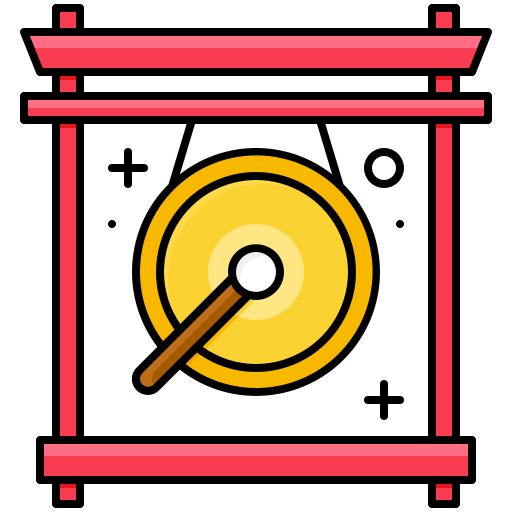 Gong Generic Outline Color icon