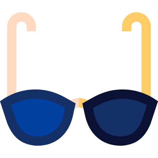 Sun glasses Basic Straight Flat icon