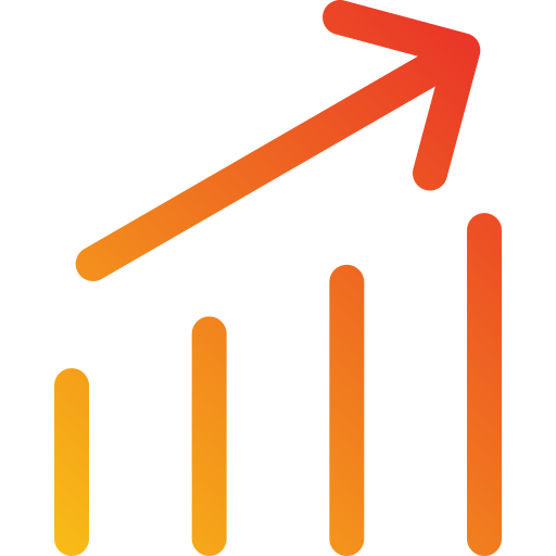 Growth graph Generic Gradient icon