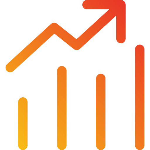 graphique de croissance Generic Gradient Icône