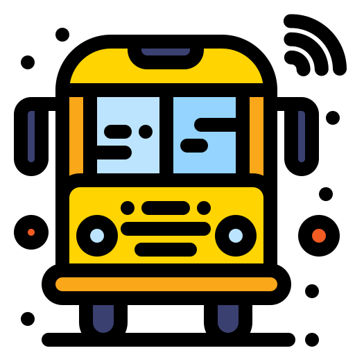 Bus Flatart Icons Lineal Color icon