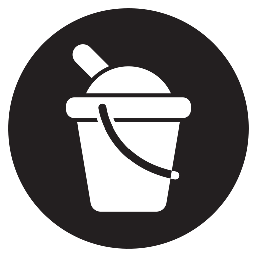 Sand bucket Generic Glyph icon