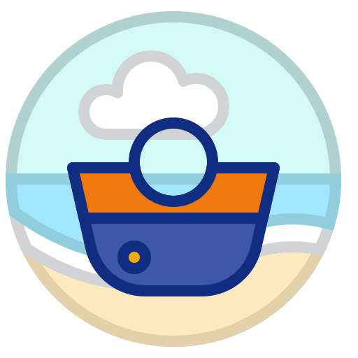 borsa da spiaggia Generic Outline Color icona
