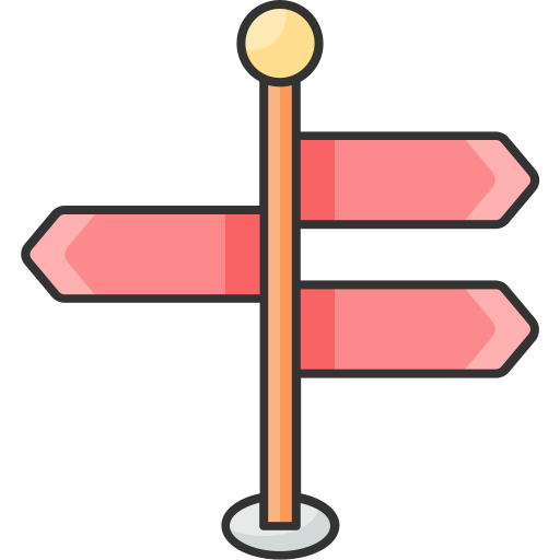 Signpost Generic Outline Color icon