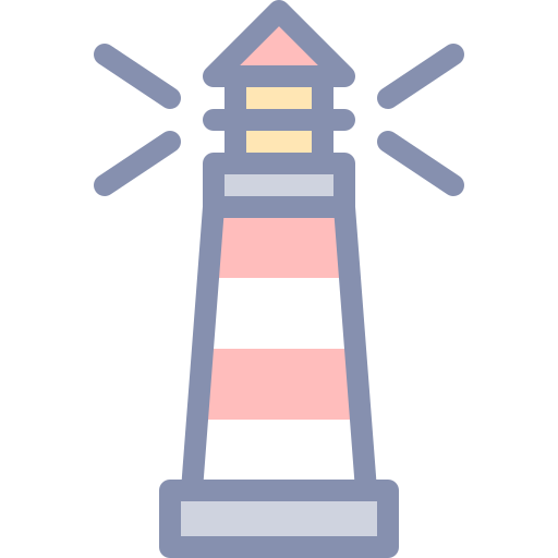 latarnia morska Detailed color Lineal color ikona