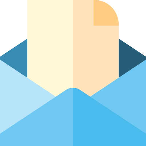 apri e-mail Basic Straight Flat icona
