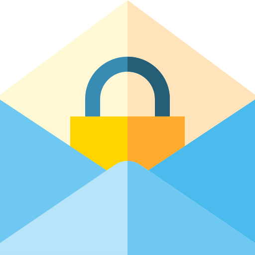 correo electrónico confidencial Basic Straight Flat icono