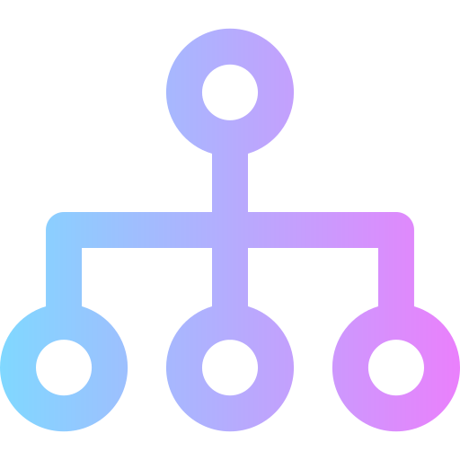 hierarchische struktur Super Basic Rounded Gradient icon