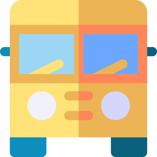 autobús Basic Rounded Flat icono